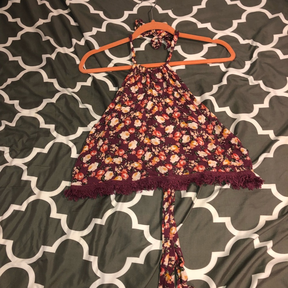 American eagle floral halter top